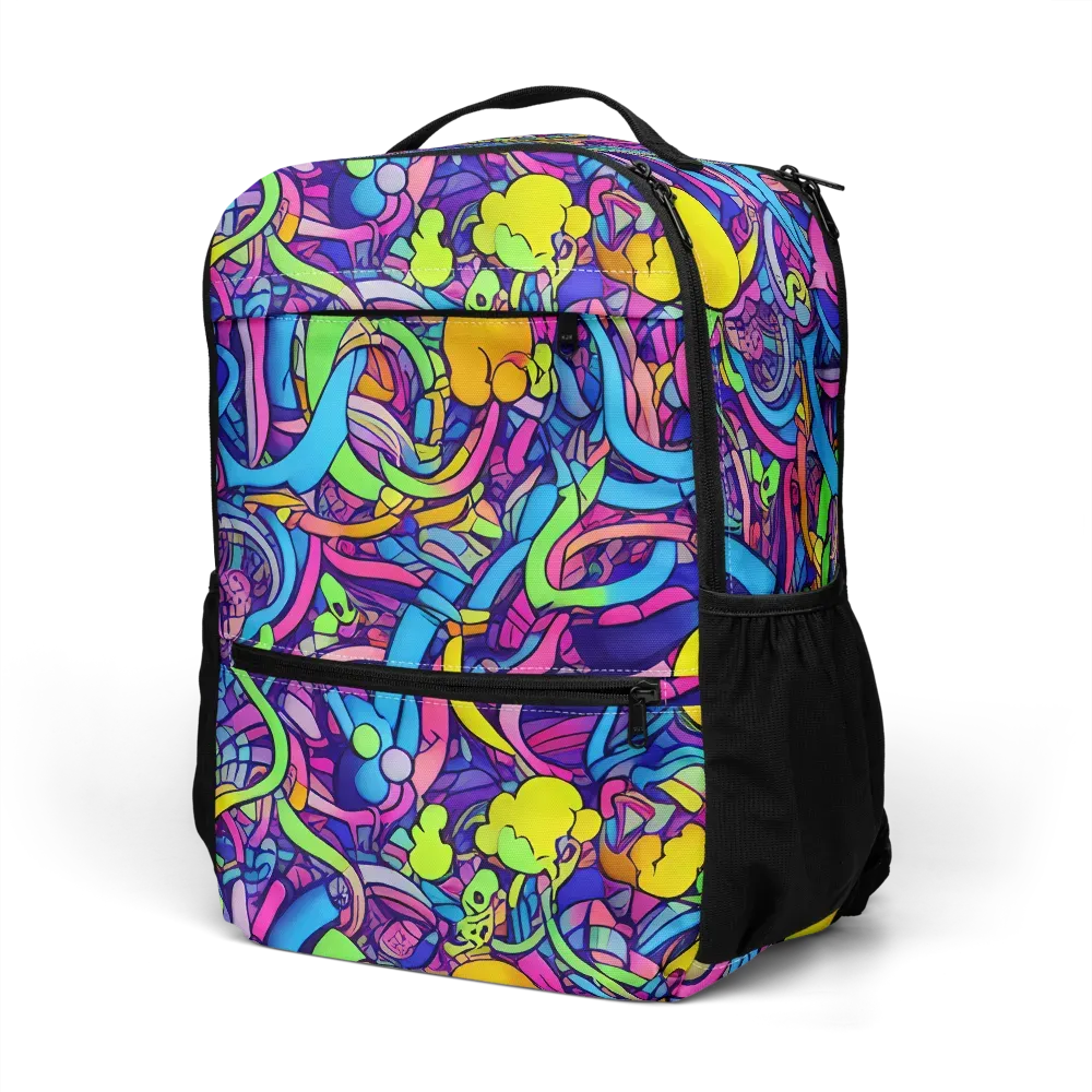 Electric Menagerie on Utility Backpack — Left Front