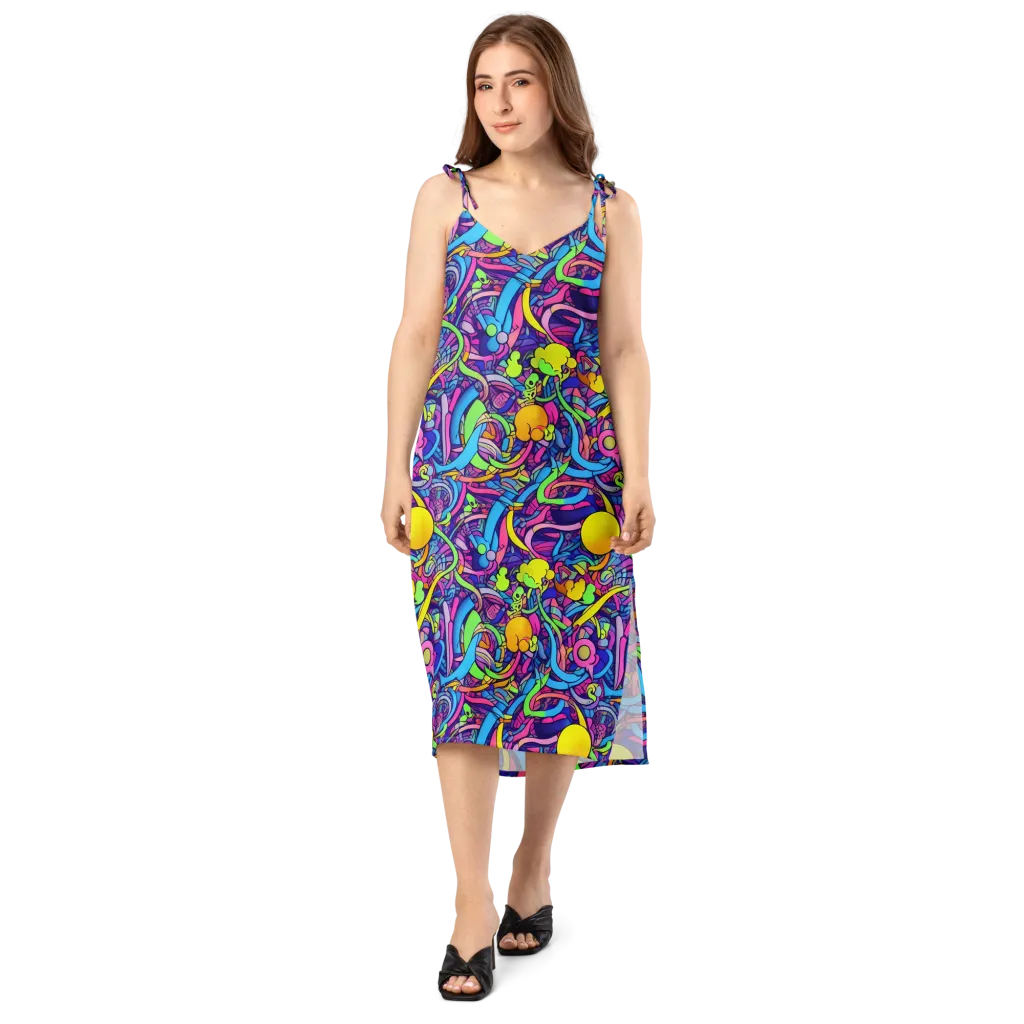 Electric Menagerie on Slip Dress — Front