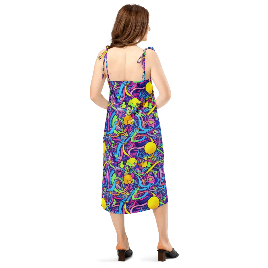 Electric Menagerie on Slip Dress — Back