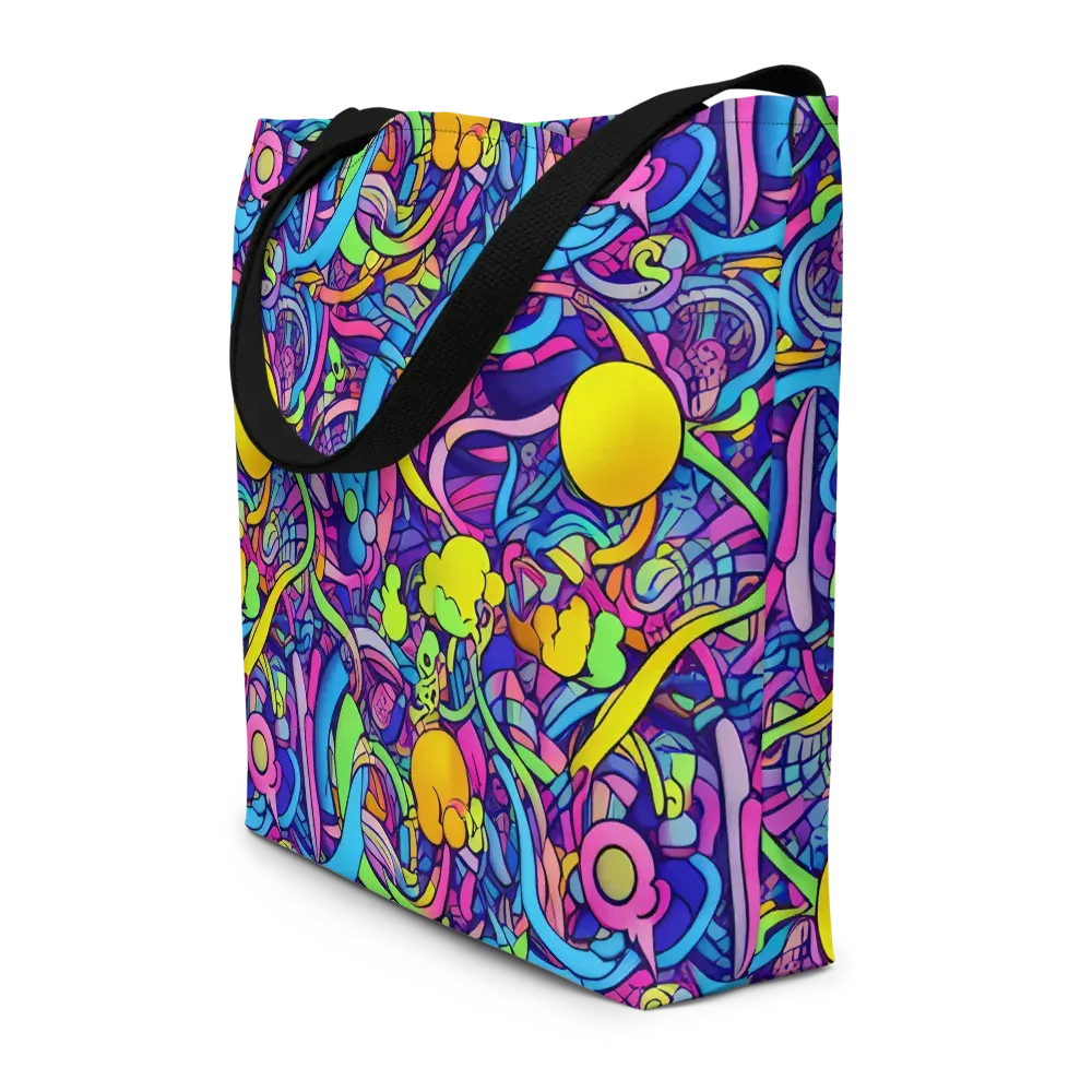 Electric Menagerie on Large Tote Bag W/ Pocket — Front