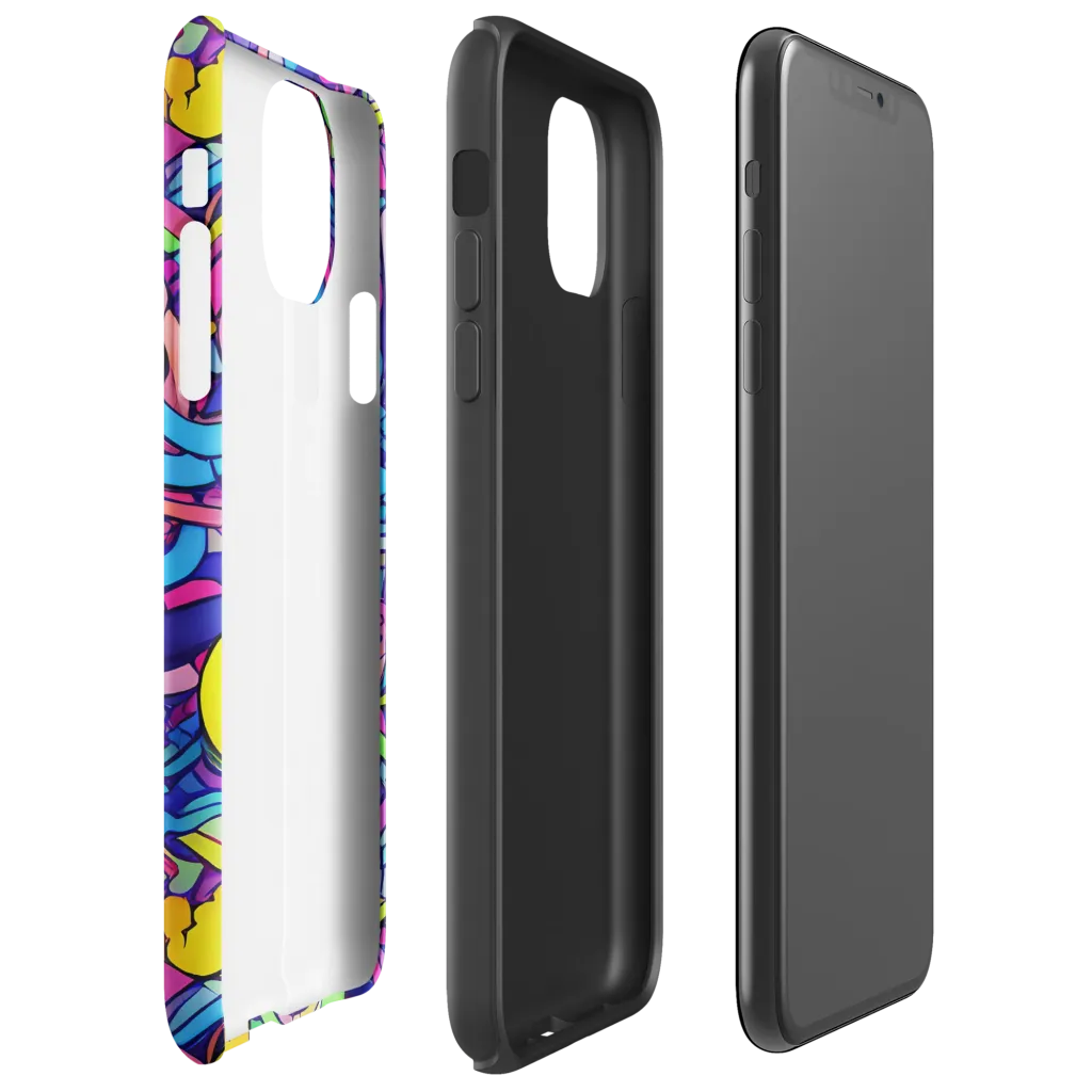 Electric Menagerie on Tough Case for iPhone® — Right