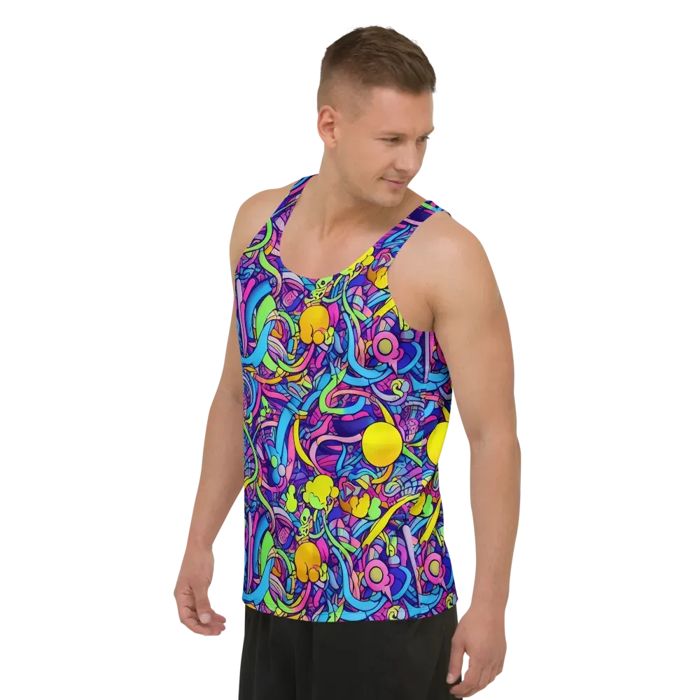 Electric Menagerie on Men's Tank Top — Left Front