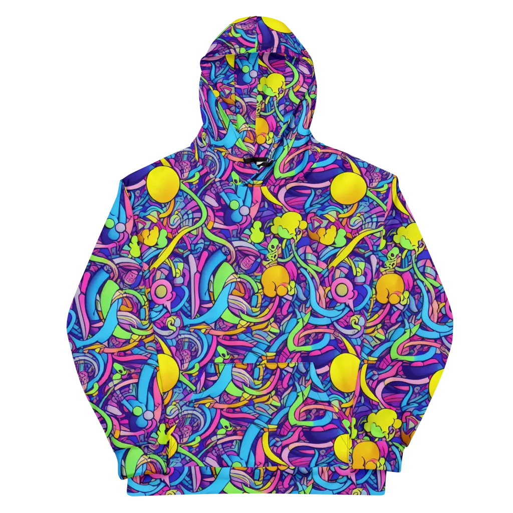 Electric Menagerie on Cotton Hoodie — Front