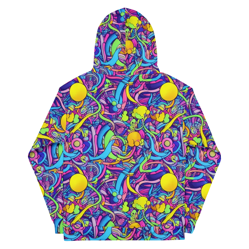 Electric Menagerie on Cotton Hoodie — Back