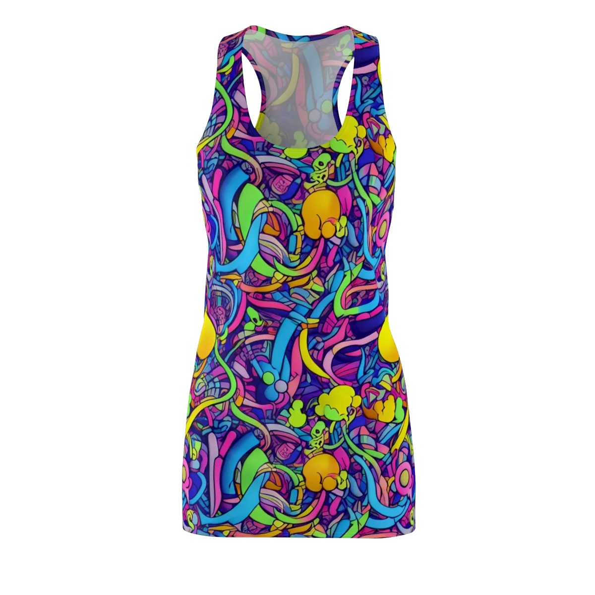 Electric Menagerie on Racerback Dress — Front