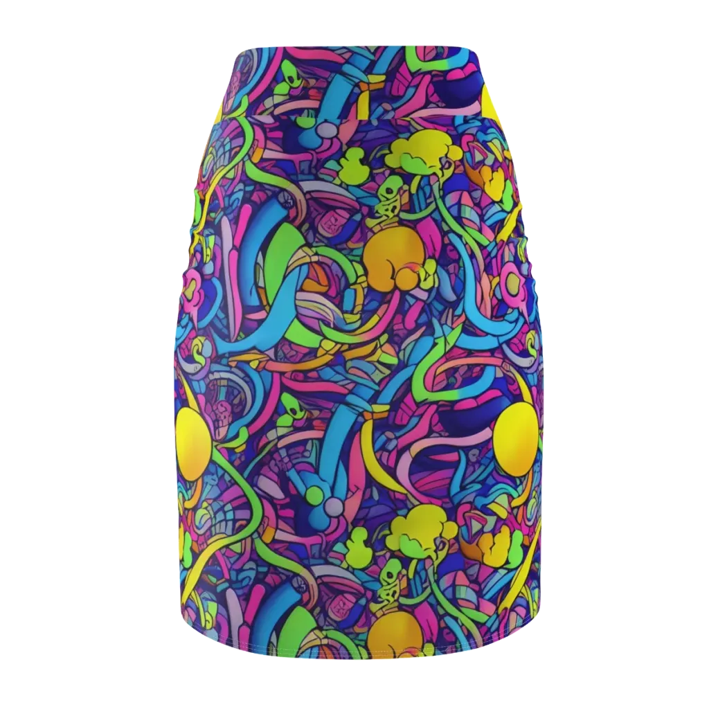 Electric Menagerie on Pencil Skirt — Back