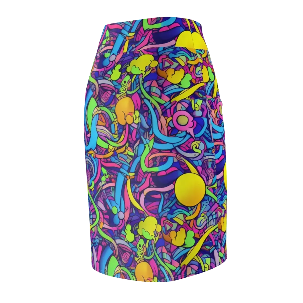 Electric Menagerie on Pencil Skirt — Back Side