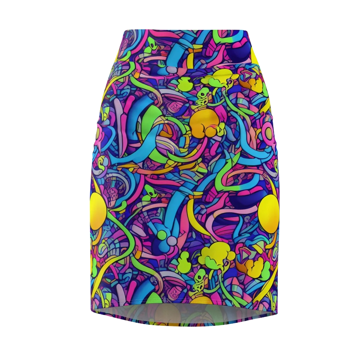 Electric Menagerie on Pencil Skirt — Front