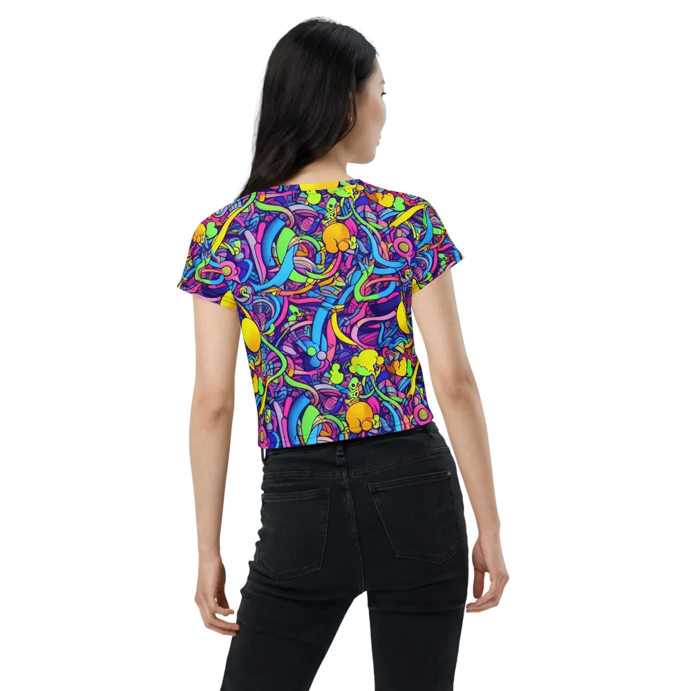Electric Menagerie on Crop Tee — Back