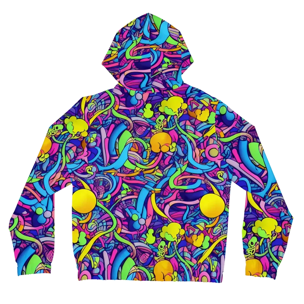 Electric Menagerie on Women's Full-Zip Hoodie — Back