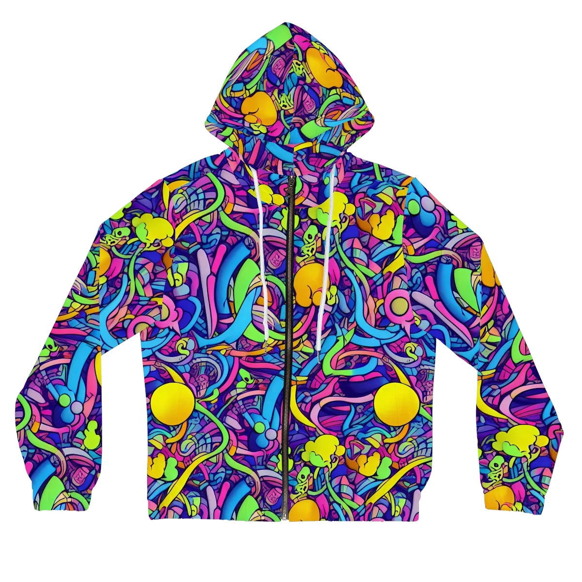 Electric Menagerie on Women's Full-Zip Hoodie — Front