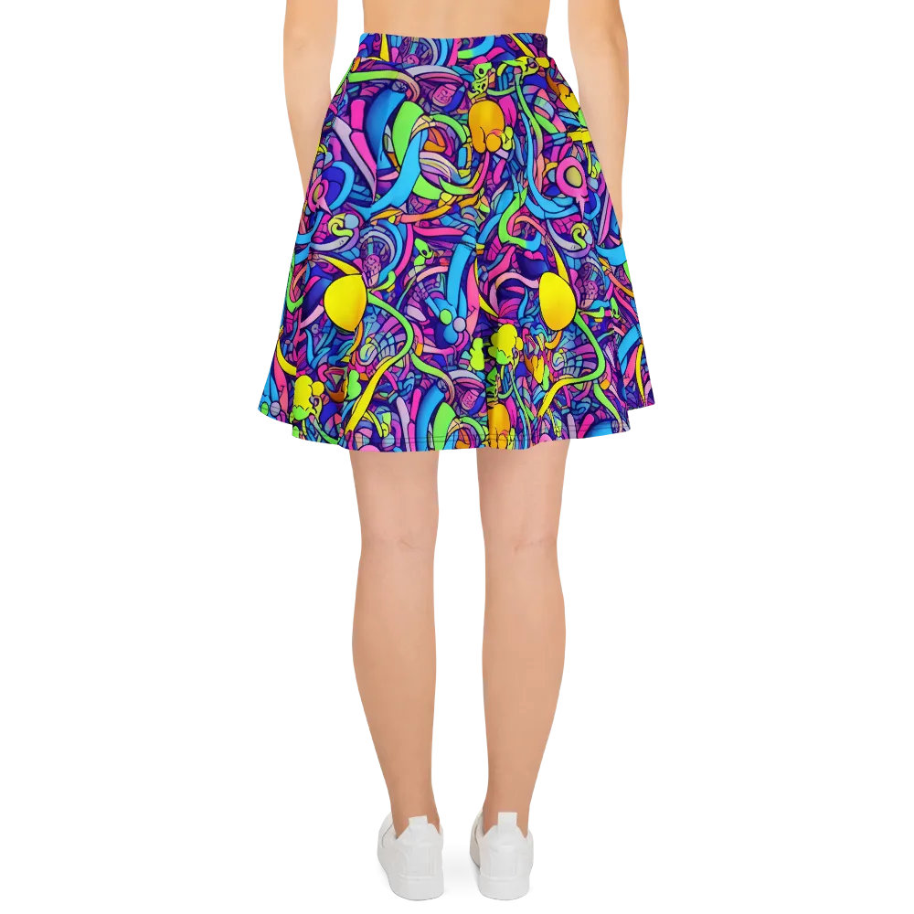 Electric Menagerie on Skater Skirt — Back