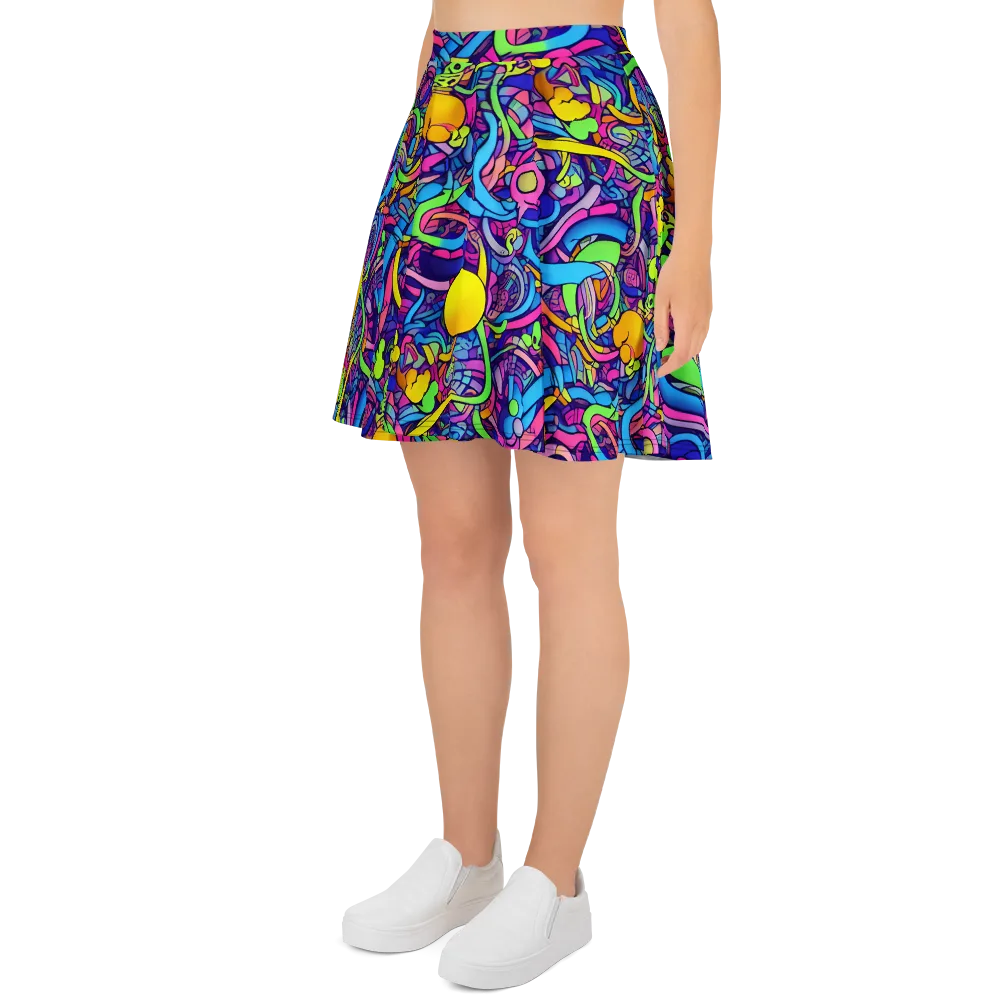 Electric Menagerie on Skater Skirt — Left
