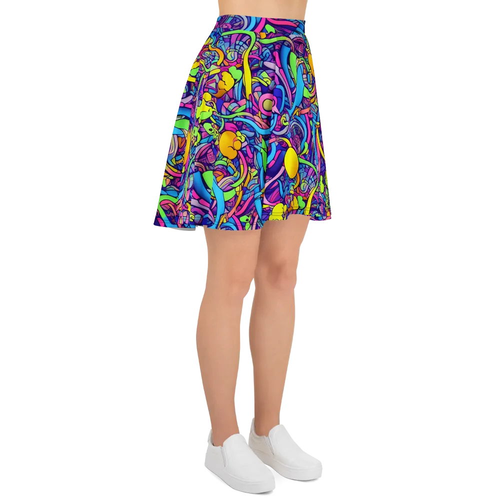 Electric Menagerie on Skater Skirt — Right