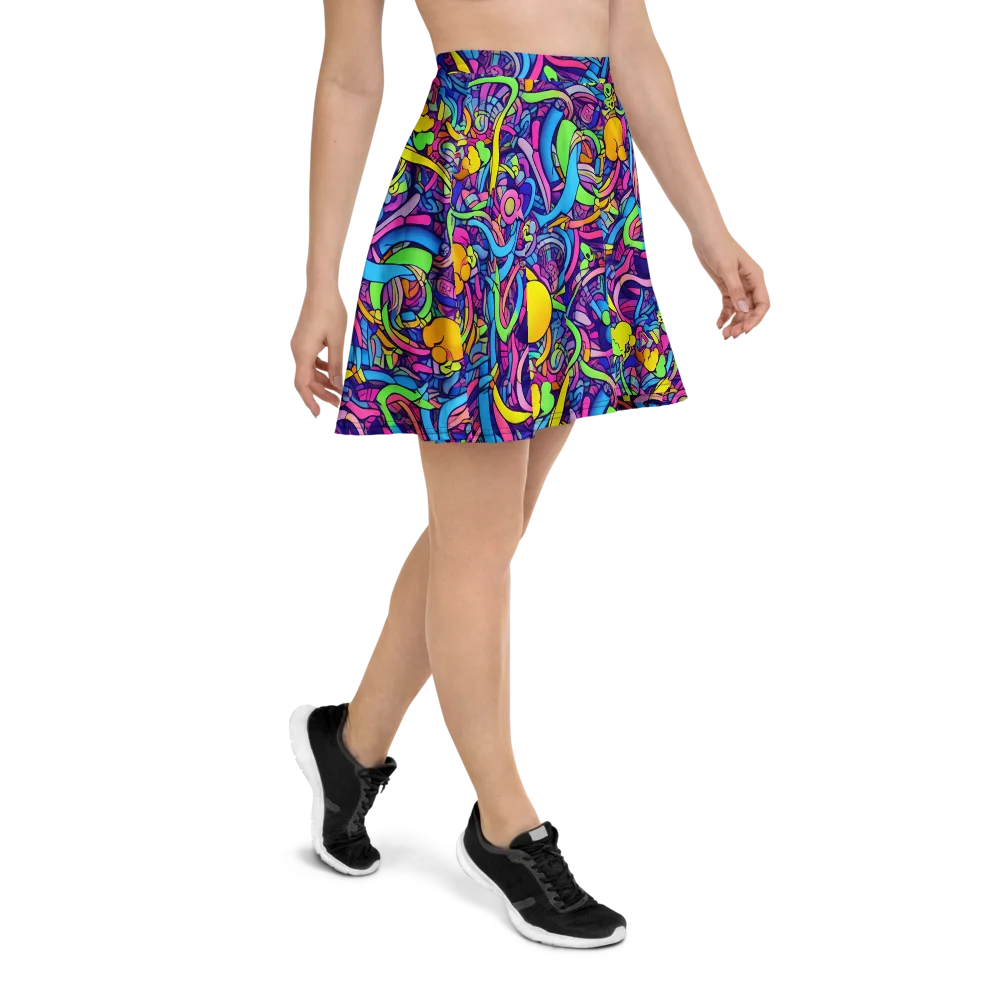 Electric Menagerie on Skater Skirt — Right