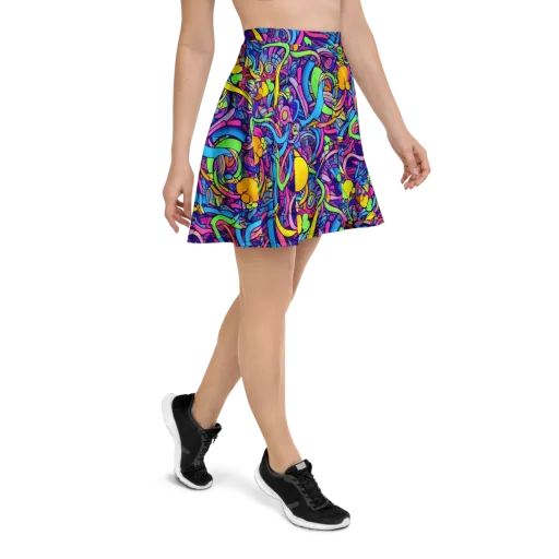 Electric Menagerie on a Skater Skirt