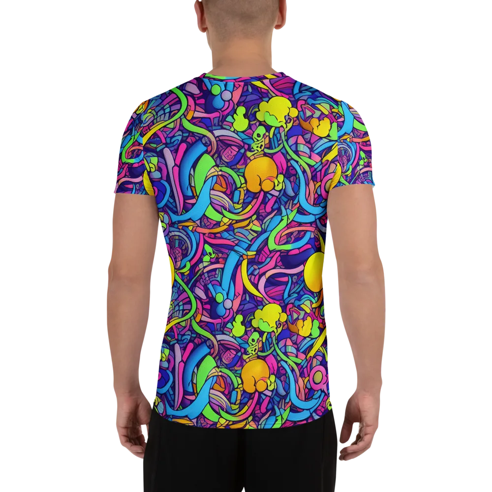 Electric Menagerie on Men's Athletic T-Shirt — Back