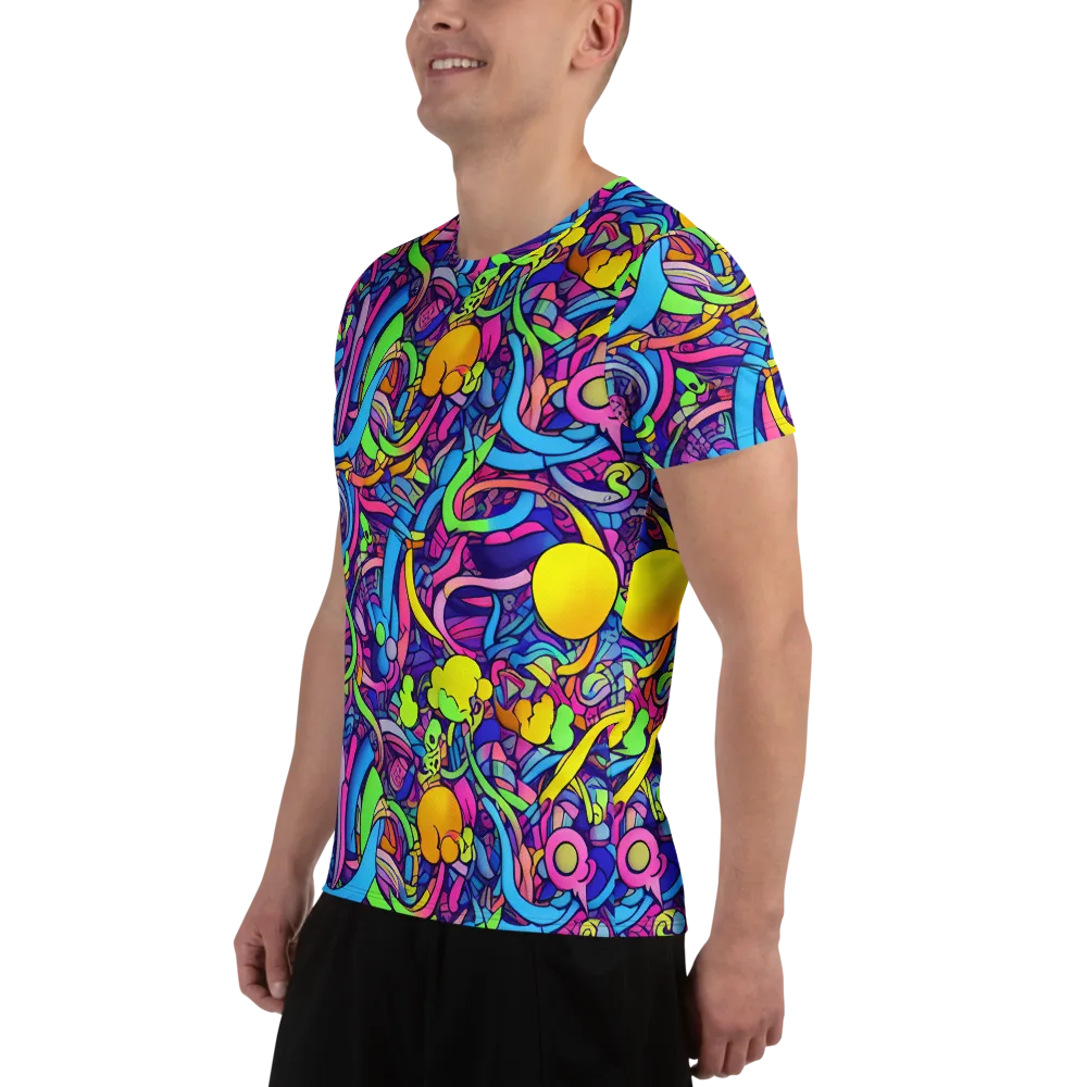 Electric Menagerie on Men's Athletic T-Shirt — Left
