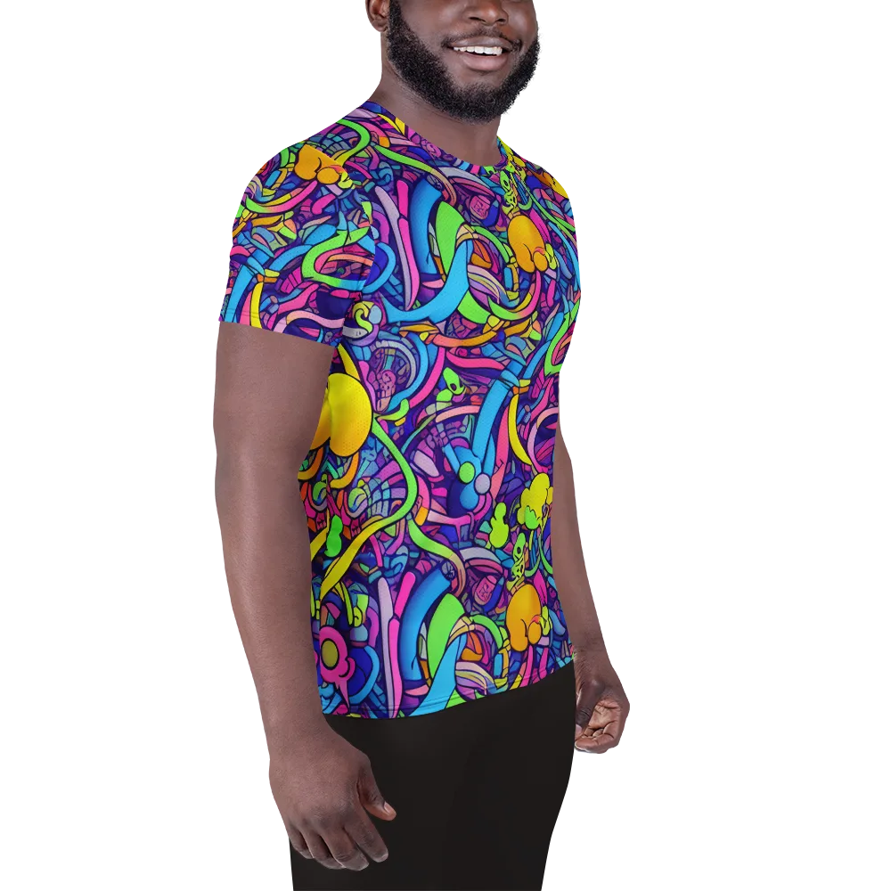 Electric Menagerie on Men's Athletic T-Shirt — Right