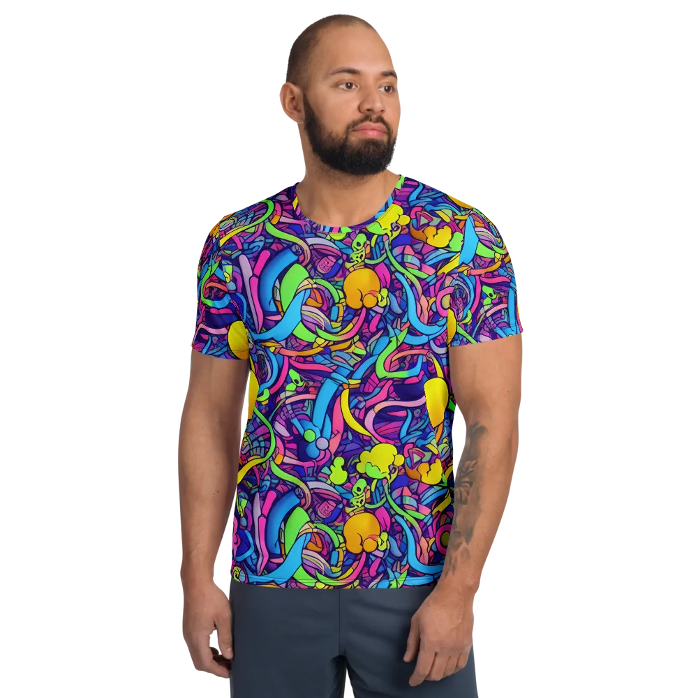 Electric Menagerie on Men's Athletic T-Shirt — Front