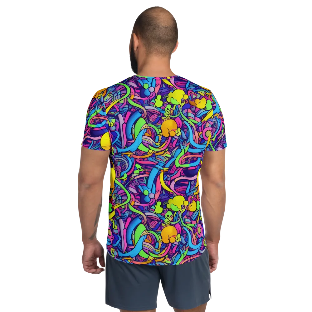 Electric Menagerie on Men's Athletic T-Shirt — Back