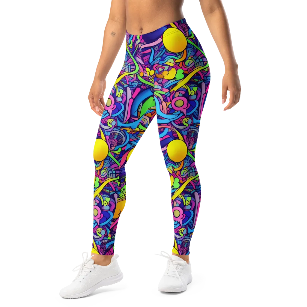 Electric Menagerie on Leggings — Left Front