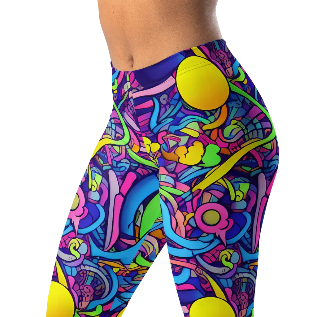 Electric Menagerie on Leggings — Left Front