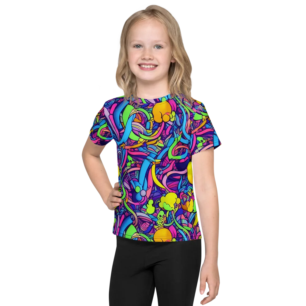 Electric Menagerie on Kids Crew Neck T-Shirt — Front