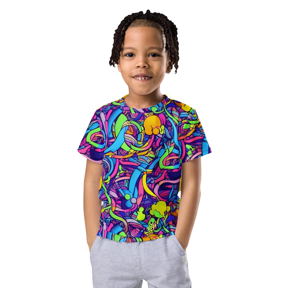 Electric Menagerie on Kids Crew Neck T-Shirt — Front