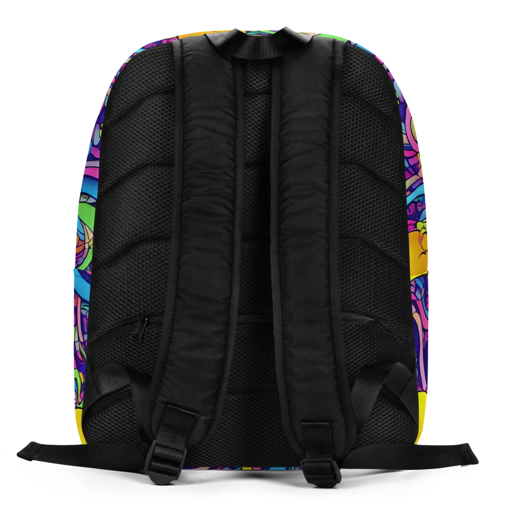 Electric Menagerie on Minimalist Backpack — Back