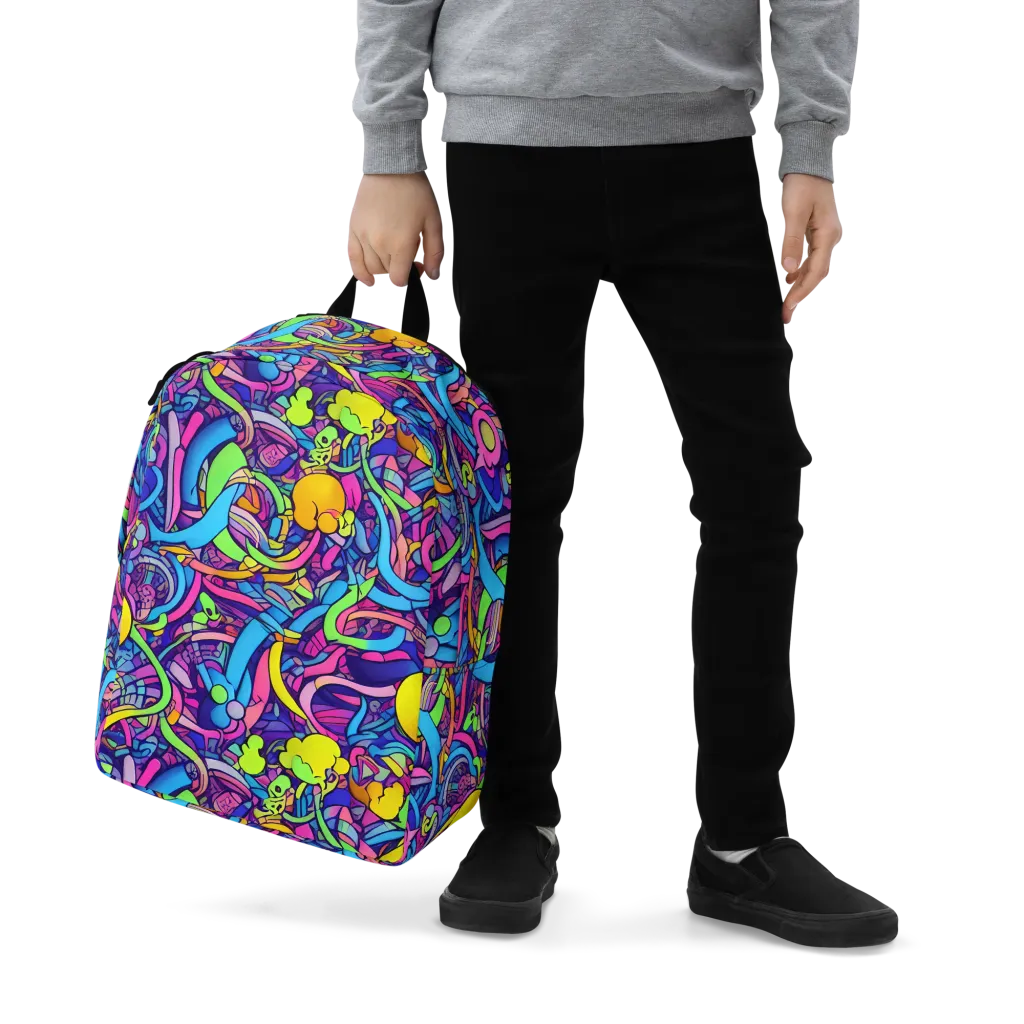 Electric Menagerie on Minimalist Backpack — Zoomed-in