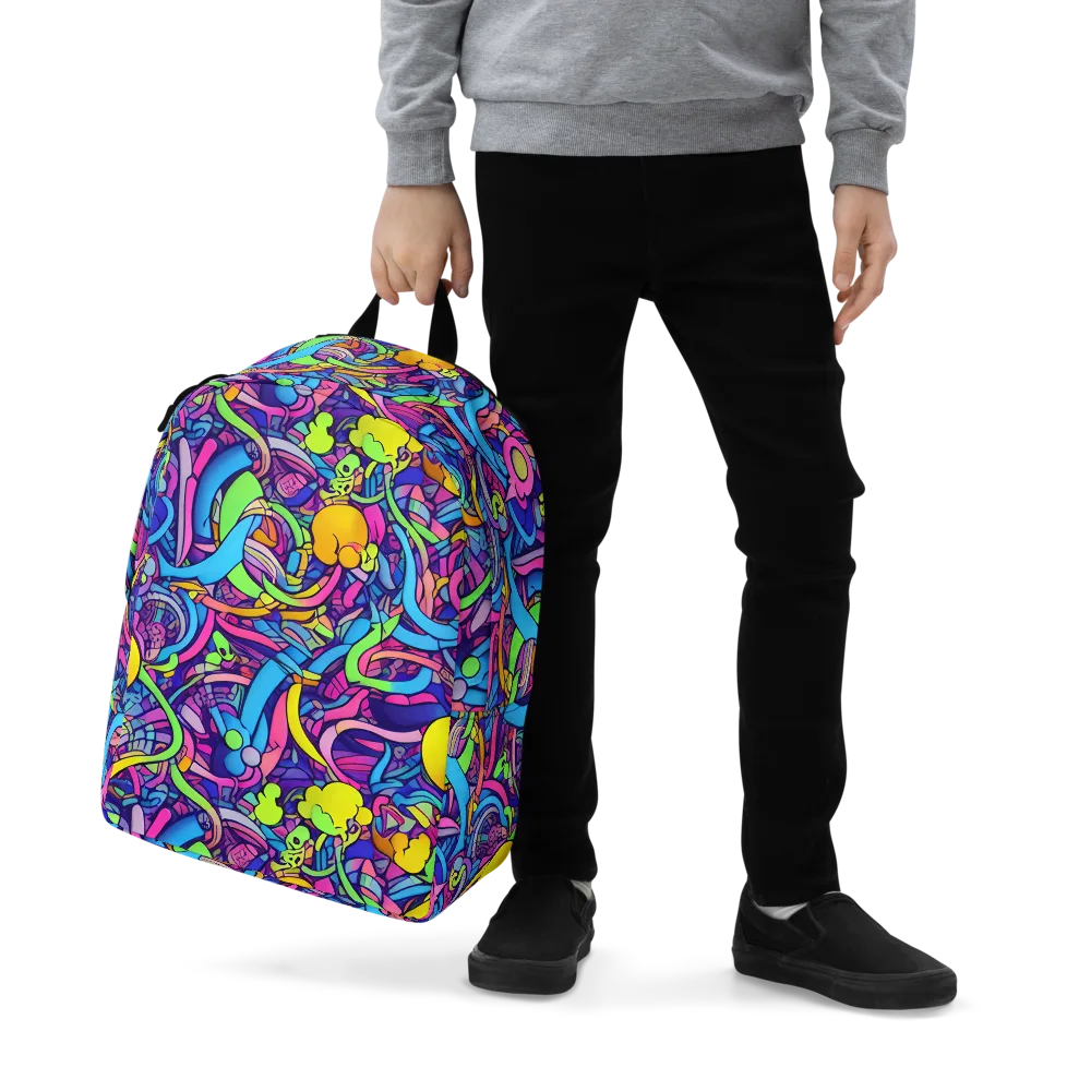 Electric Menagerie on Minimalist Backpack — Zoomed-in