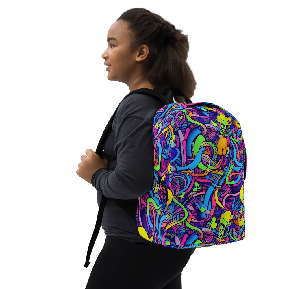 Electric Menagerie on Minimalist Backpack — Right Front