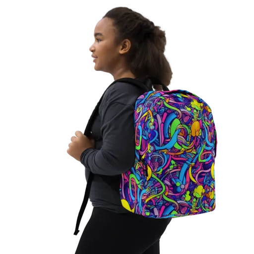 Electric Menagerie Minimalist Backpack on model