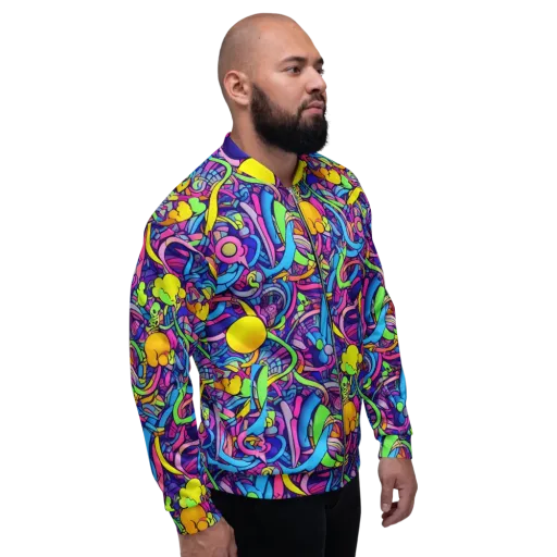 Electric Menagerie on a Bomber Jacket
