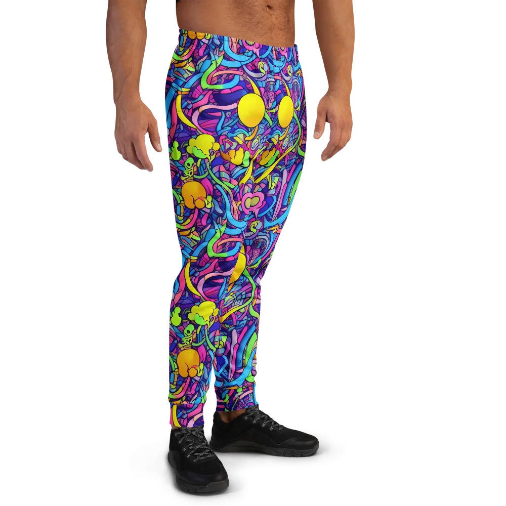 Electric Menagerie on Men's Joggers — Right
