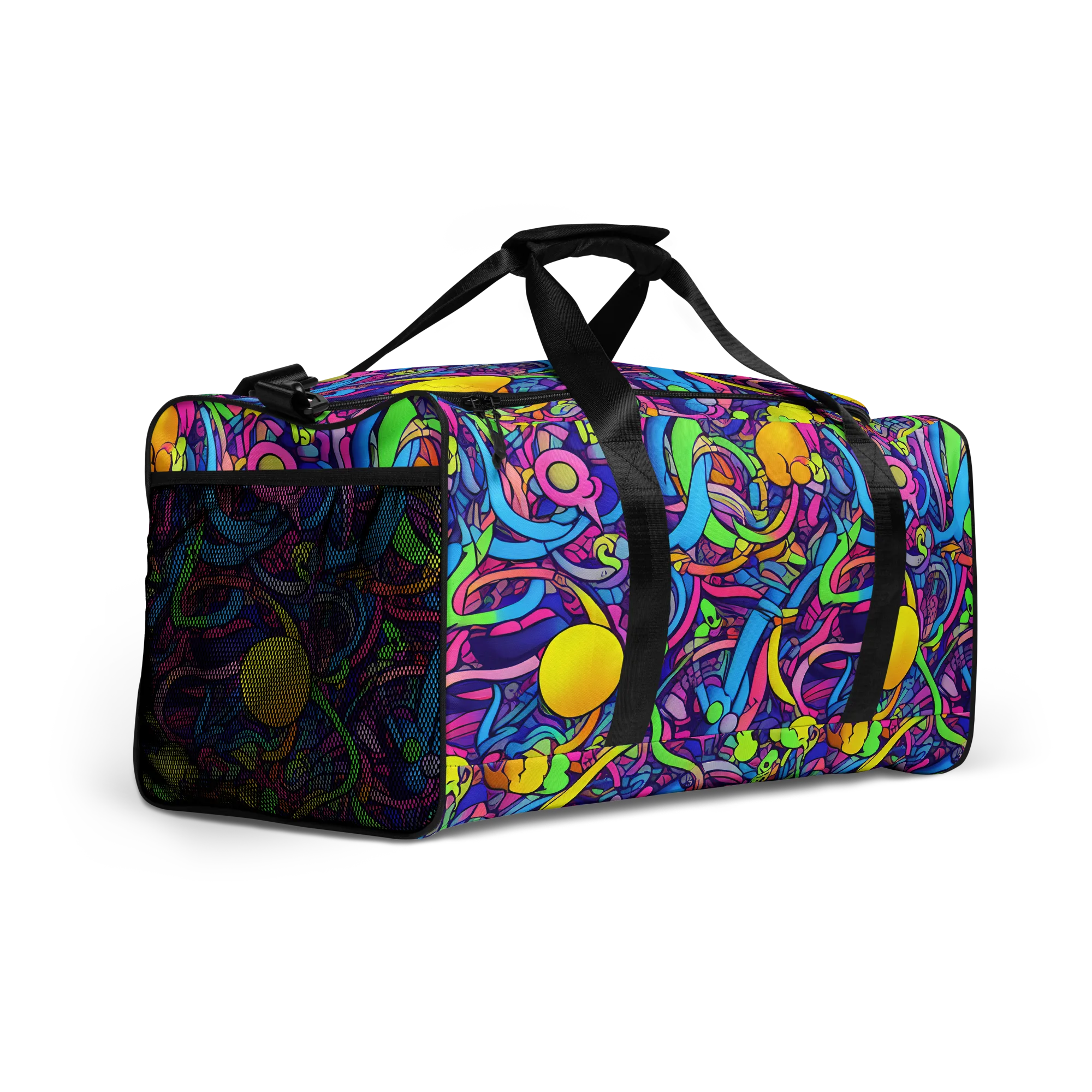 Electric Menagerie on Duffle Bag — Right Front