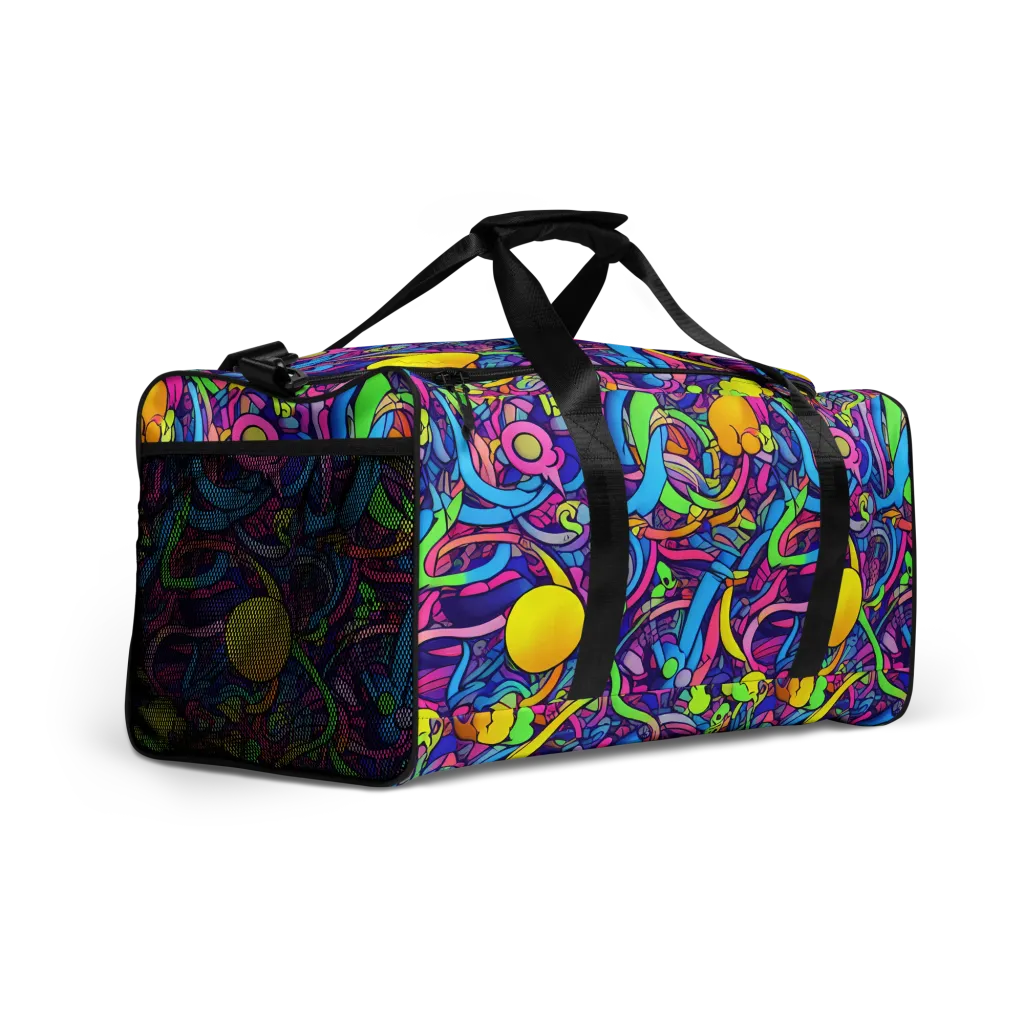 Electric Menagerie on Duffle Bag — Right Front