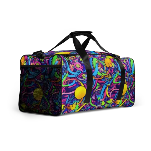 Electric Menagerie on a Duffle Bag