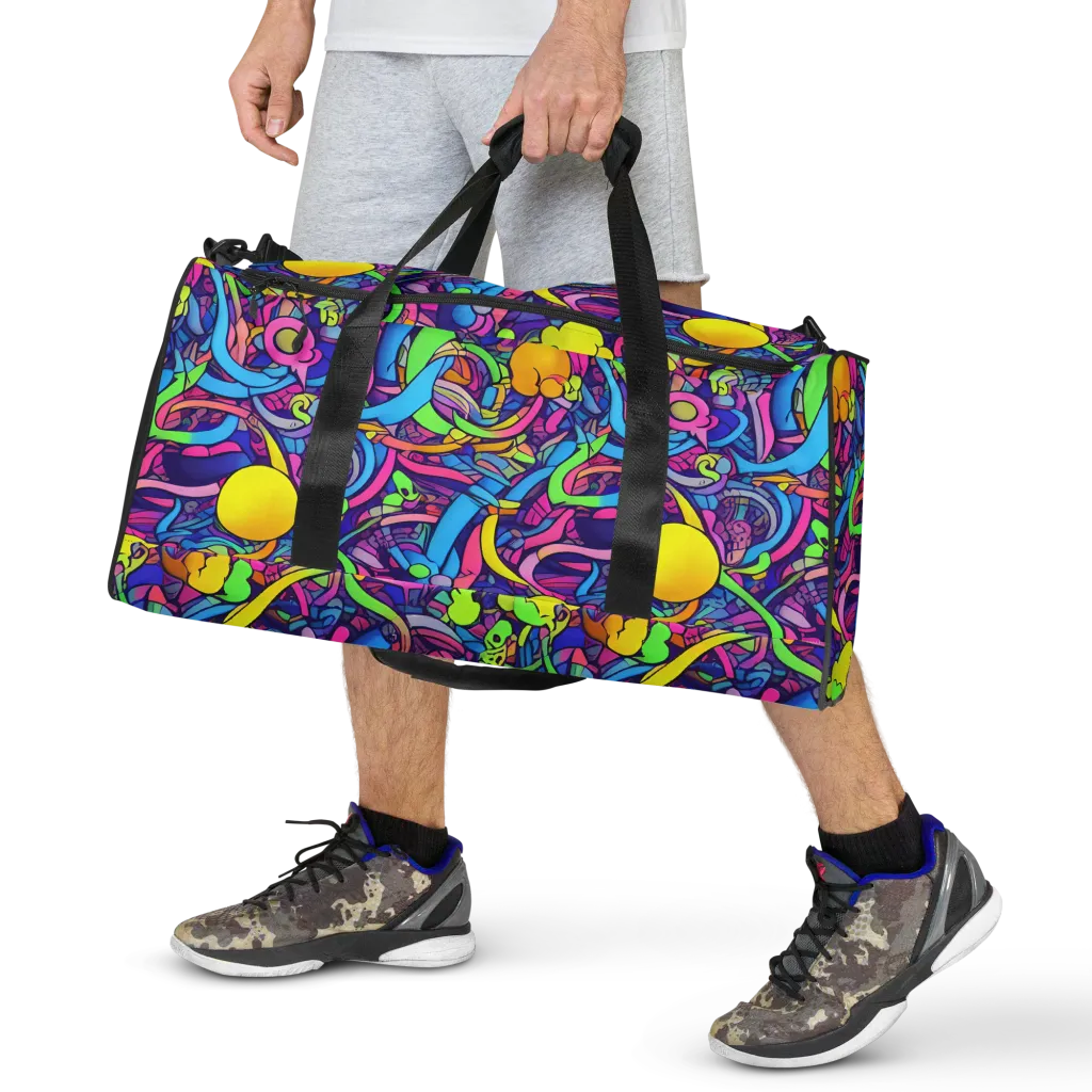 Electric Menagerie on Duffle Bag — Front