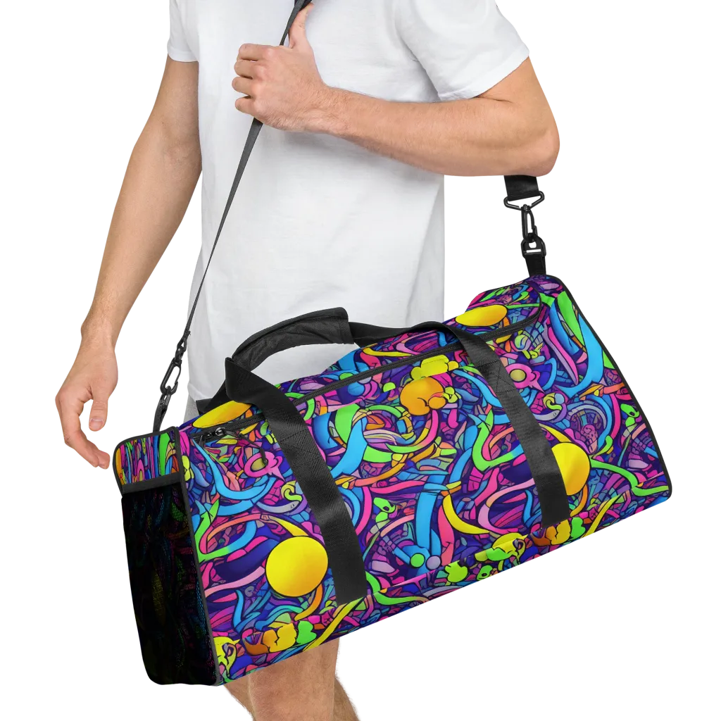 Electric Menagerie on Duffle Bag — Right Front