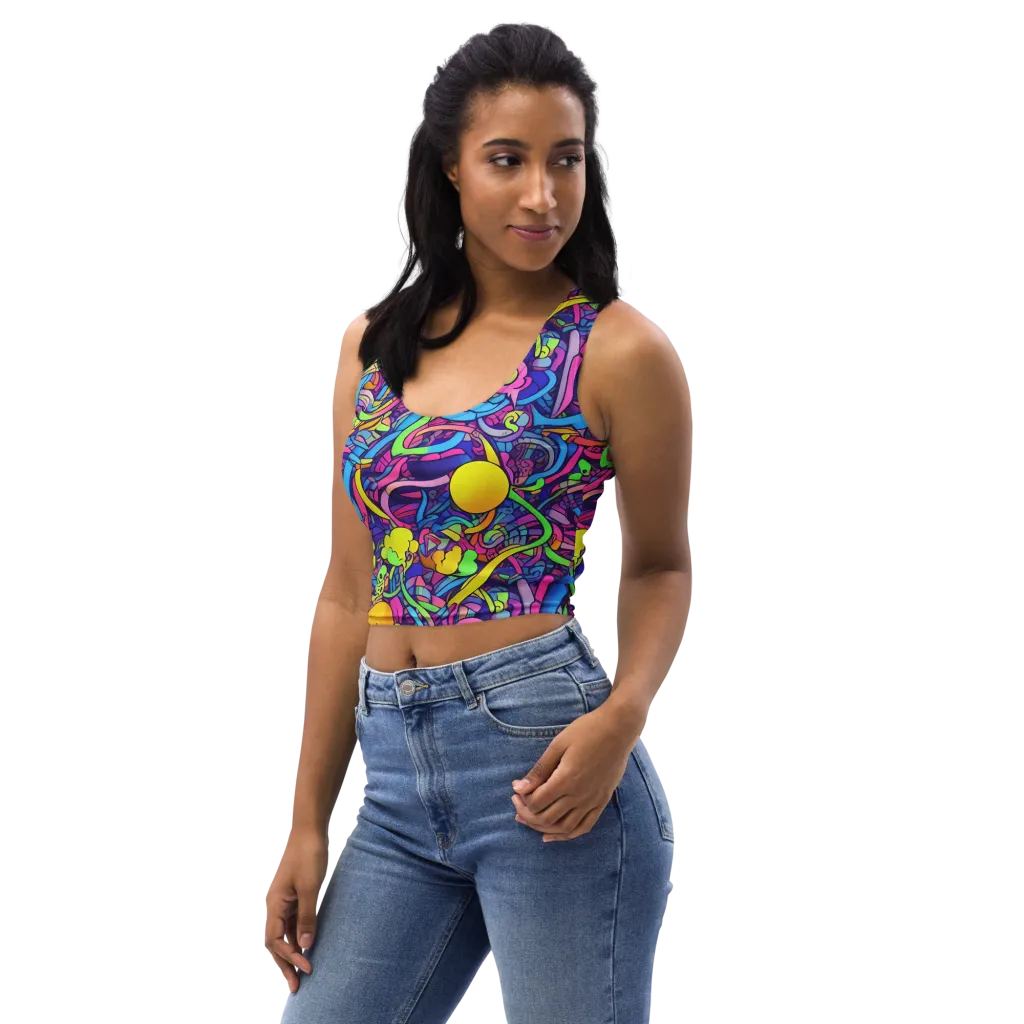 Electric Menagerie on Crop Top — Left Front