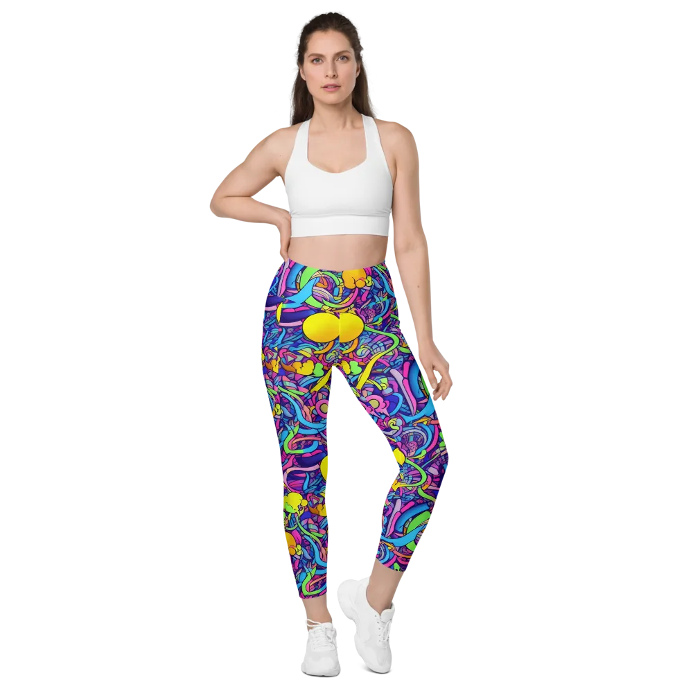 Electric Menagerie on Leggings with Pockets — Front