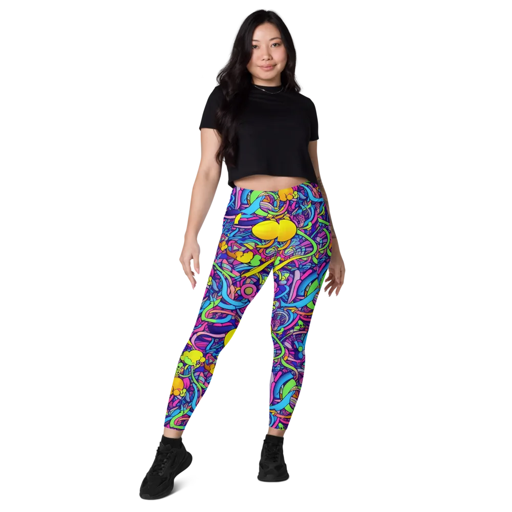 Electric Menagerie on Leggings with Pockets — Front