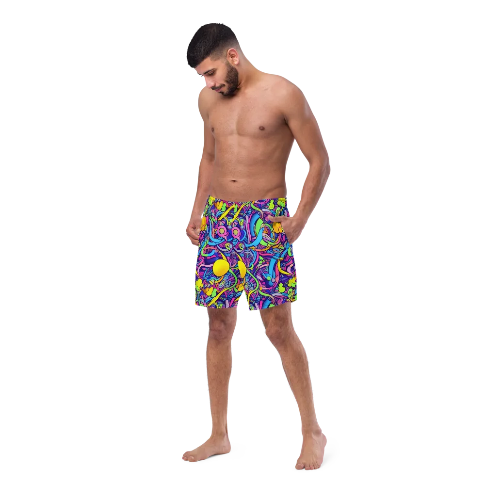 Electric Menagerie on Swim Trunks — Left Front