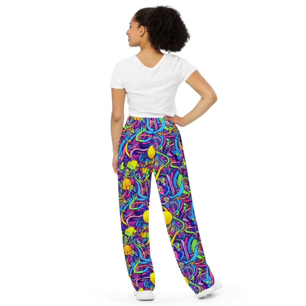 Electric Menagerie on Wide-Leg Pants — Back