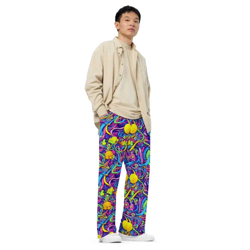 Electric Menagerie on Wide-Leg Pants — Right Front