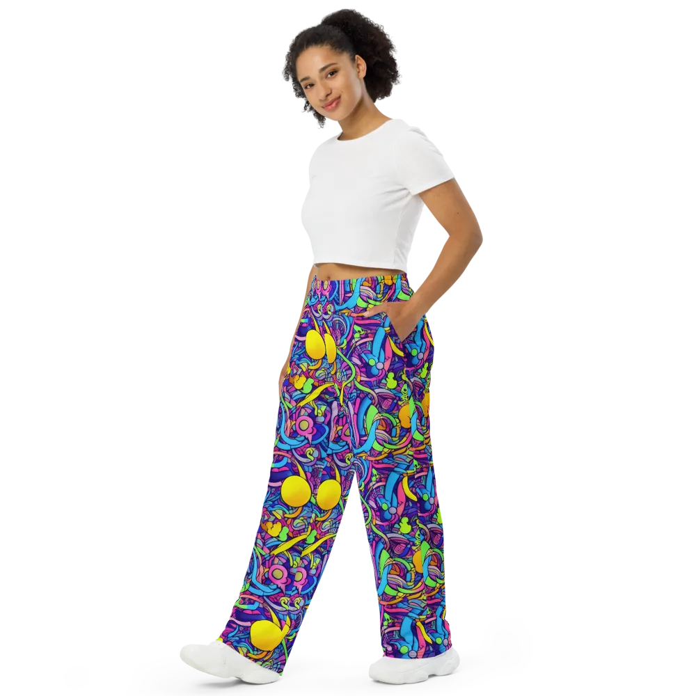 Electric Menagerie on Wide-Leg Pants — Left Front