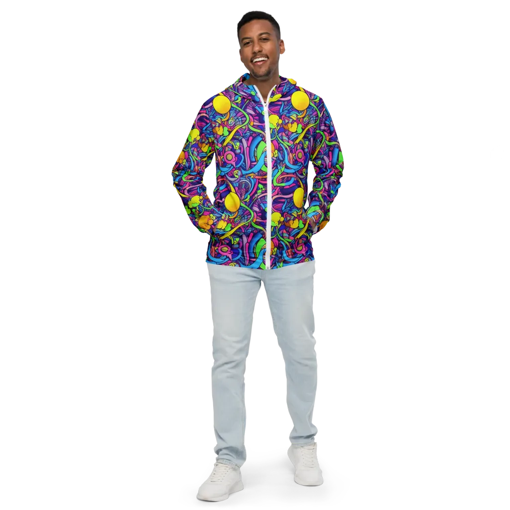 Electric Menagerie on Men's Windbreaker — Front
