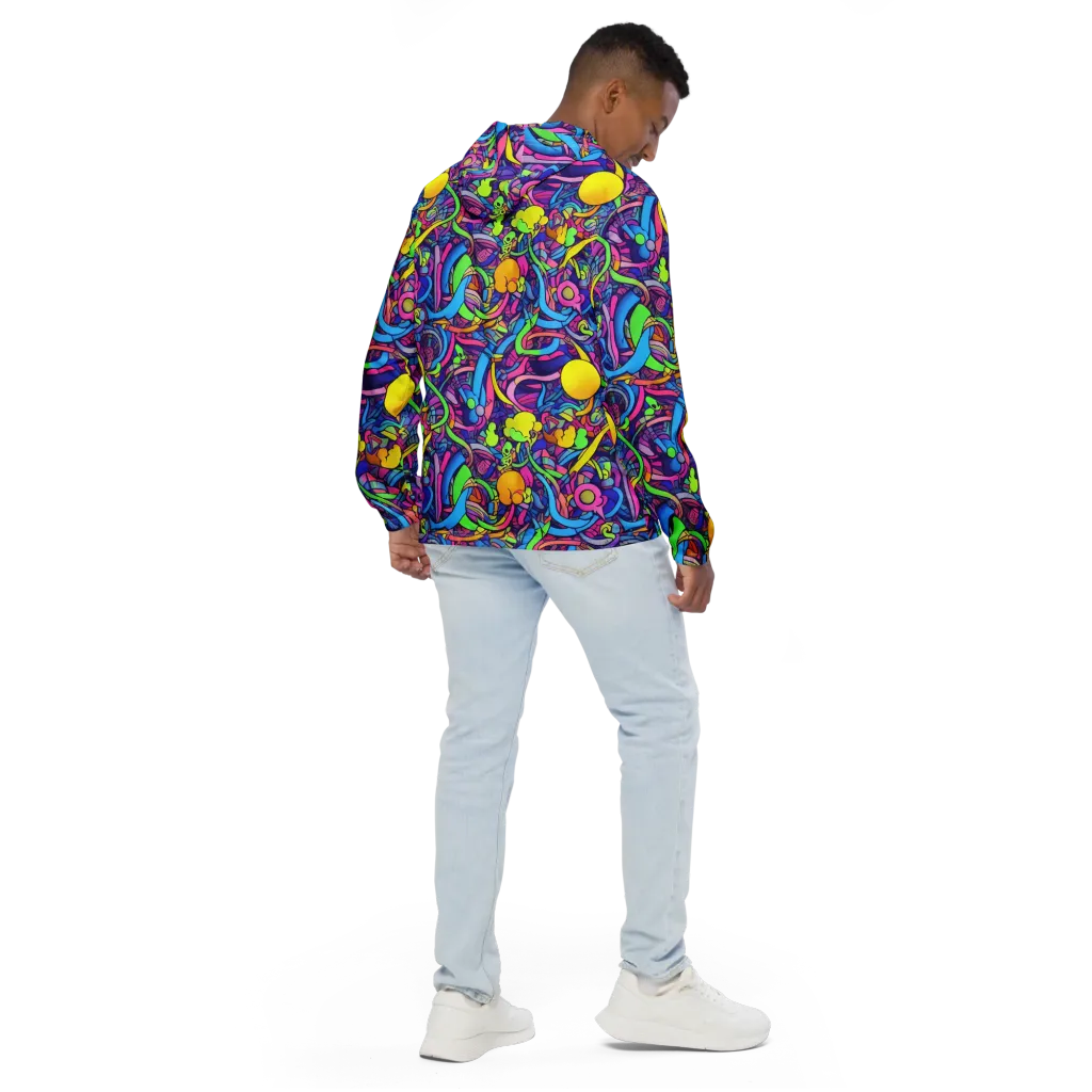 Electric Menagerie on Men's Windbreaker — Back